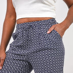 100% VISCOSE Fully Elasticated Trs (Size 20) - Navy