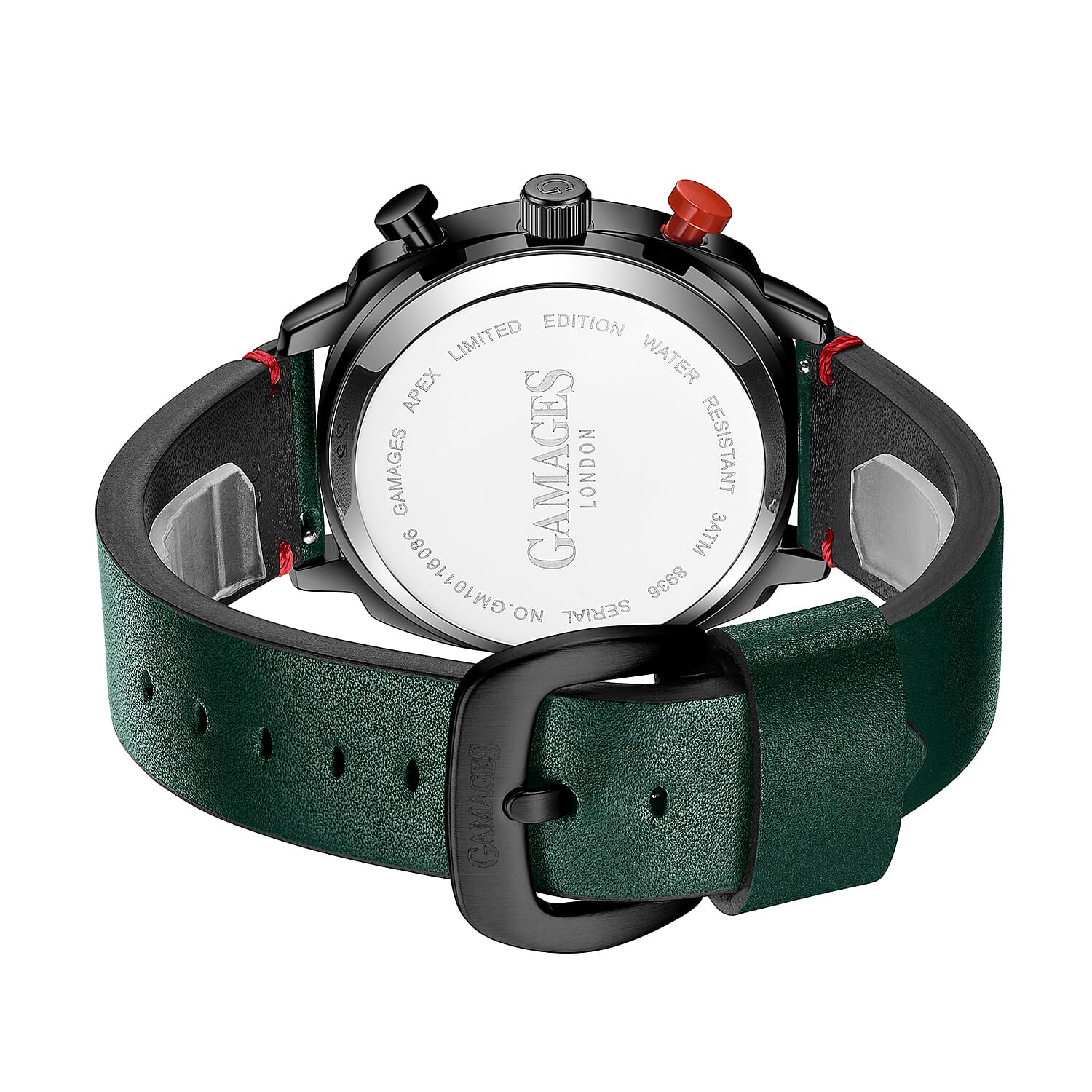 GAMAGES OF LONDON Apex Automatic Watch with Leather Strap - Green 6295212 3