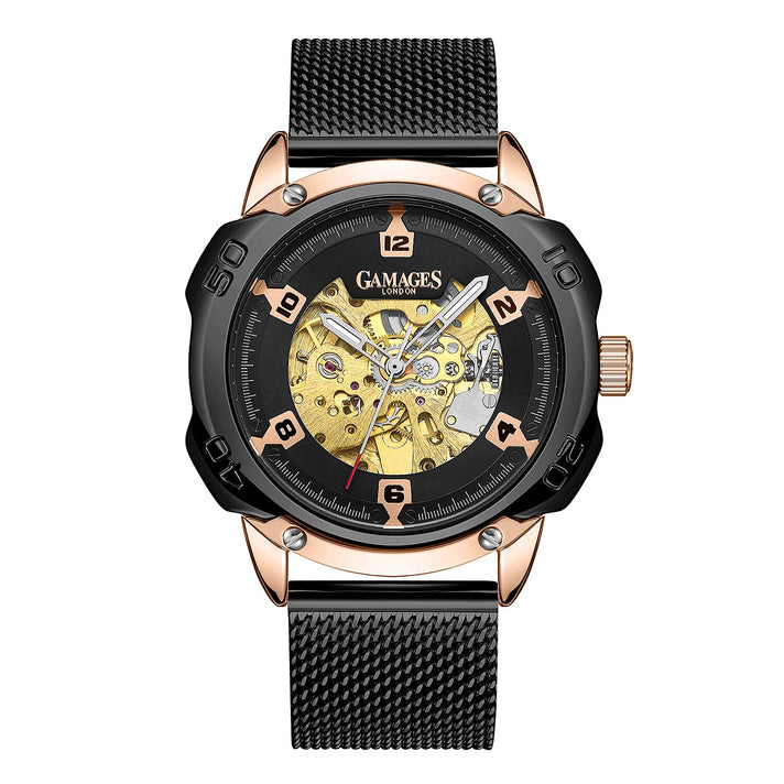 GAMAGES OF LONDON Bionic Automatic Movement Blue Dial Water Resistant Watch with Silver Colour Mesh Bracelet 7023521 1