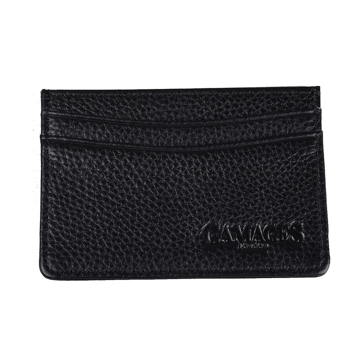 GAMAGES OF LONDON Durable Leather Credit Card Holder (Size 10x7cm) - Black 6126656 1