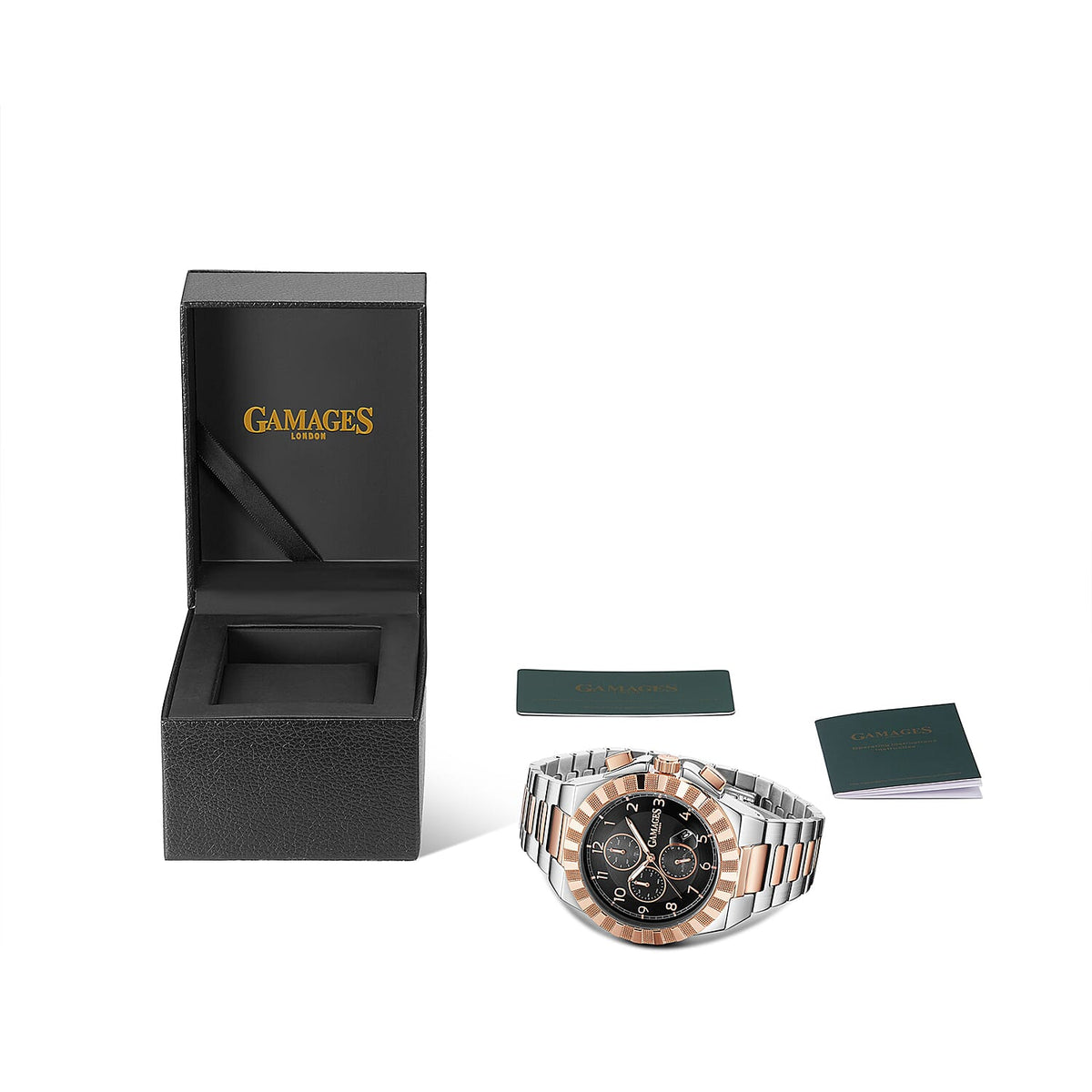 GAMAGES OF LONDON Hand Assembled Automatic Movement Watch - Black 6639731 4