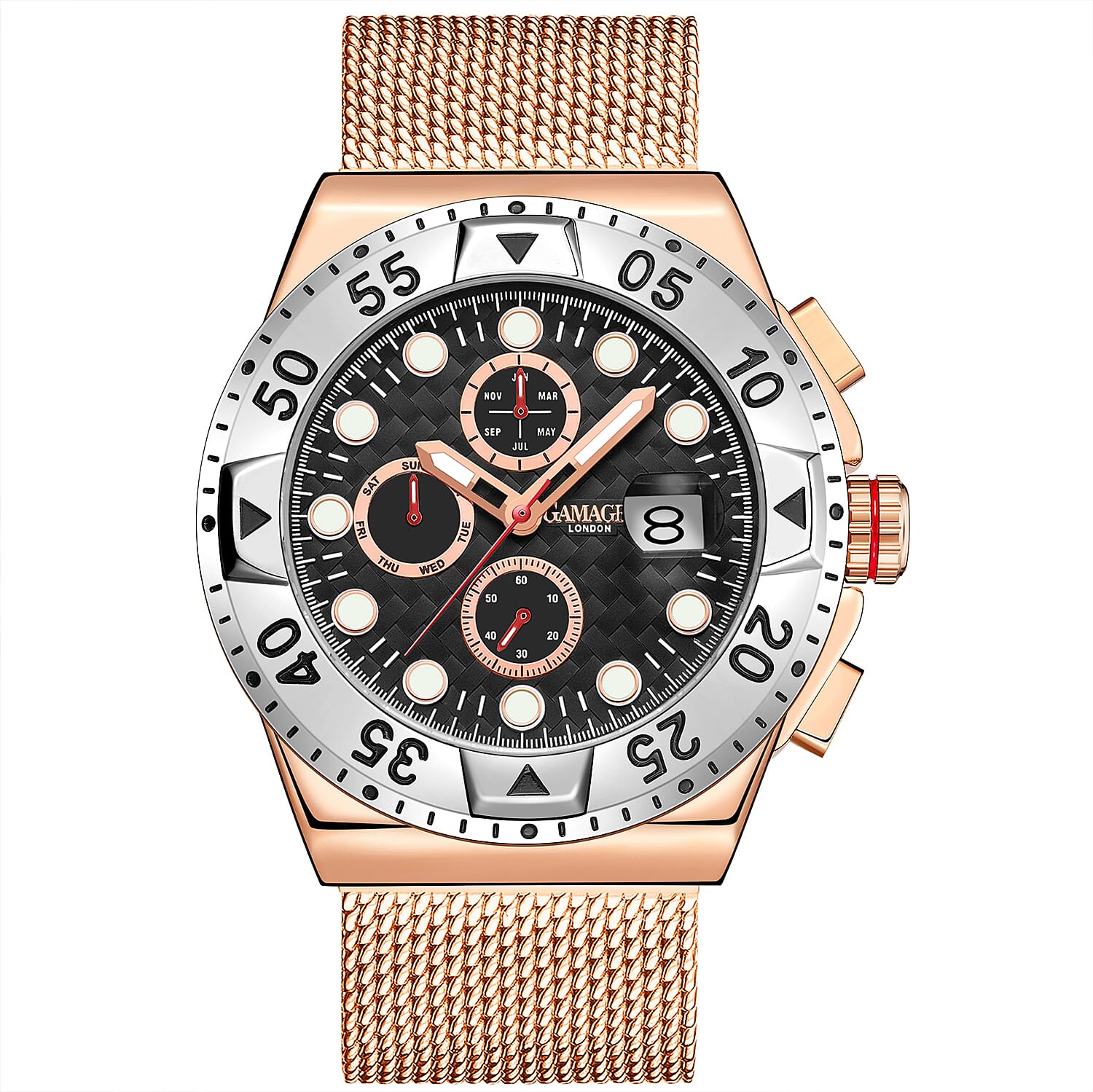 GAMAGES OF LONDON Hand Assembled Capital Automatic Watch - Rose Gold 7132337 0