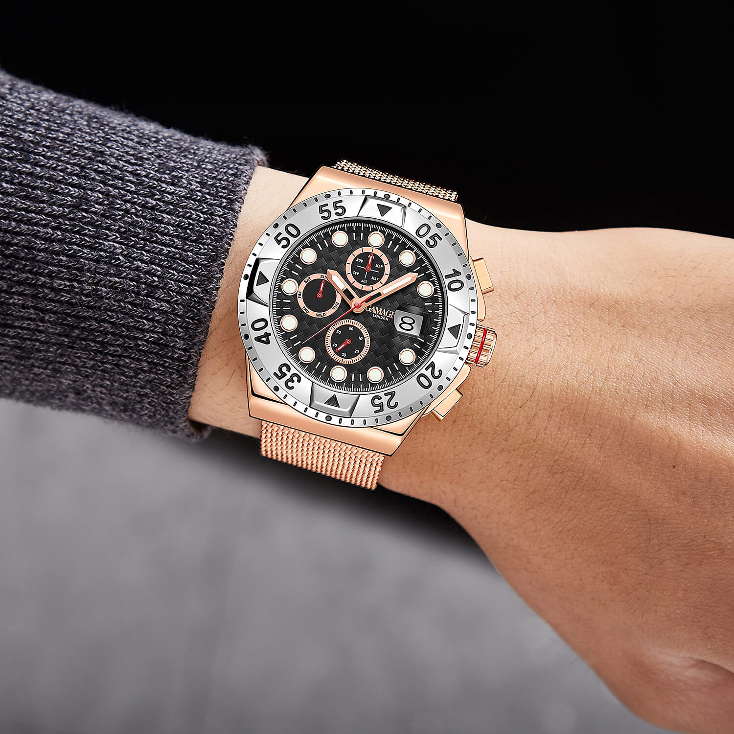 GAMAGES OF LONDON Hand Assembled Capital Automatic Watch - Rose Gold 7132337 1