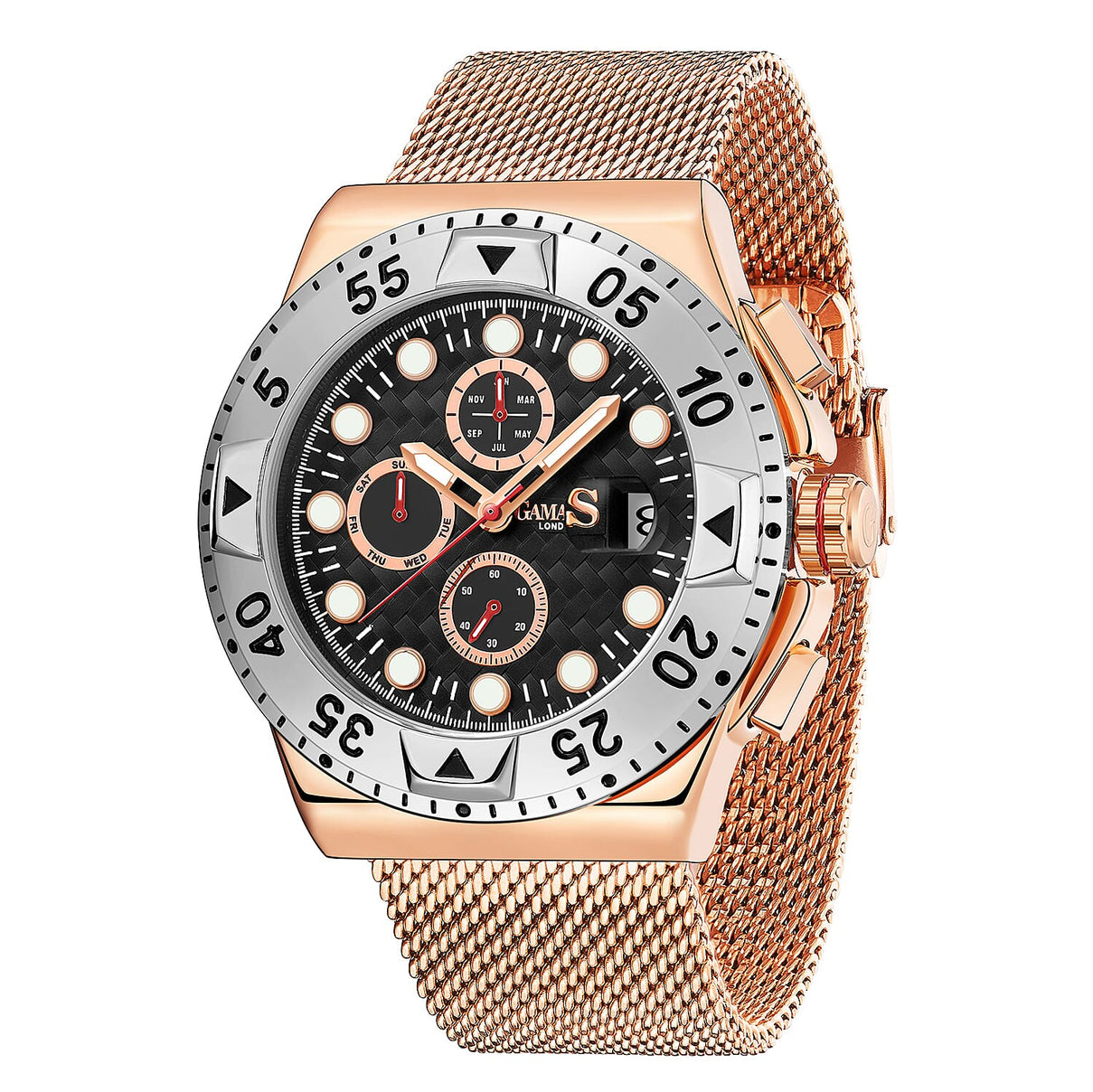 GAMAGES OF LONDON Hand Assembled Capital Automatic Watch - Rose Gold 7132337 3