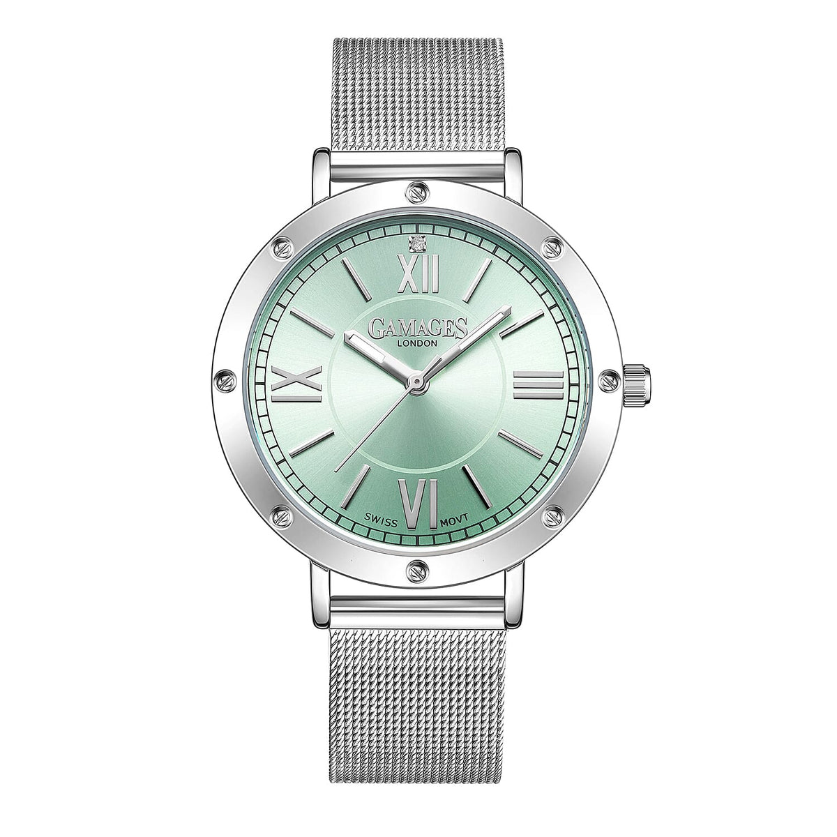 GAMAGES OF LONDON Ladies Cruiser Diamond Watch with Stainless Steel Strap 7187400 0