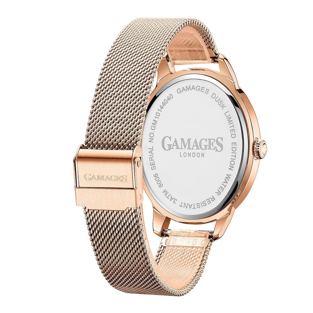 GAMAGES OF LONDON Ladies Dusk In Swiss Quartz Movement Diamond Studded Watch with Yellow Gold Colour Mesh Bracelet 8835116 2