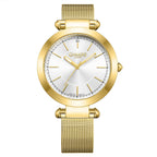 GAMAGES OF LONDON Ladies GEM Swiss Quartz Water Resistant Diamond Studded Watch in Stainless Steel in Gold White