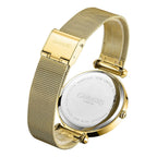 GAMAGES OF LONDON Ladies GEM Swiss Quartz Water Resistant Diamond Studded Watch in Stainless Steel in Gold White