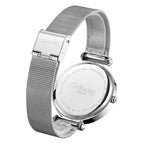 GAMAGES OF LONDON Ladies GEM Swiss Quartz Water Resistant Diamond Studded Watch in Stainless Steel in Silver Pink