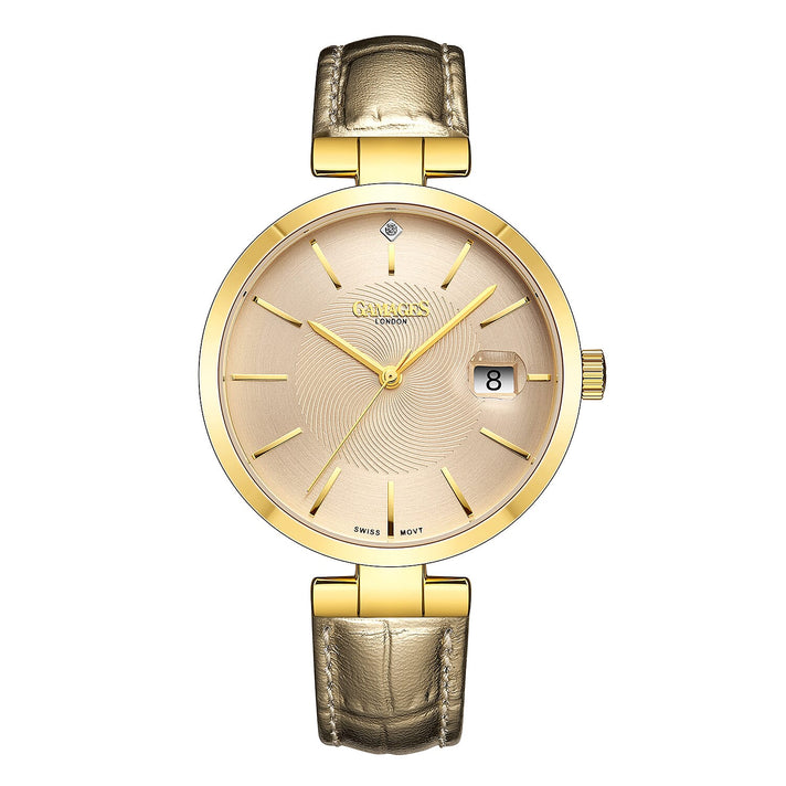 GAMAGES OF LONDON Ladies Spiral Diamond - Golden 7149847 1