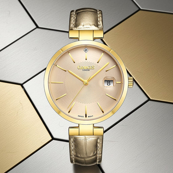 GAMAGES OF LONDON Ladies Spiral Diamond - Golden 7149847 2