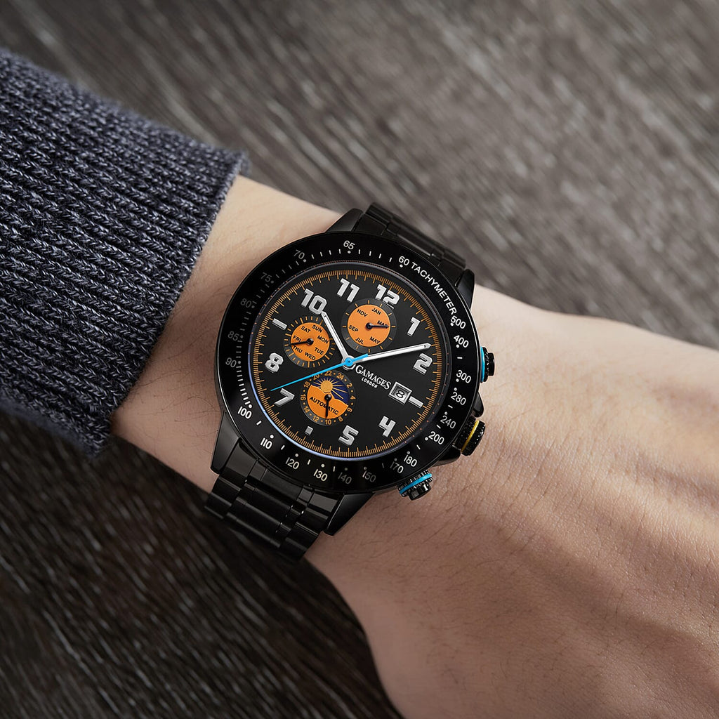 GAMAGES OF LONDON Limited Edition Hand Assembled Alpha Automatic Black IP
