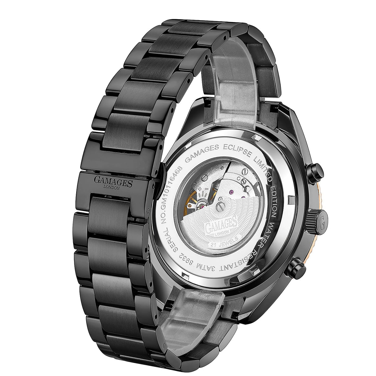 GAMAGES OF LONDON Limited Edition Hand Assembled Automatic Movement Watch - Red and Black 6032663 2