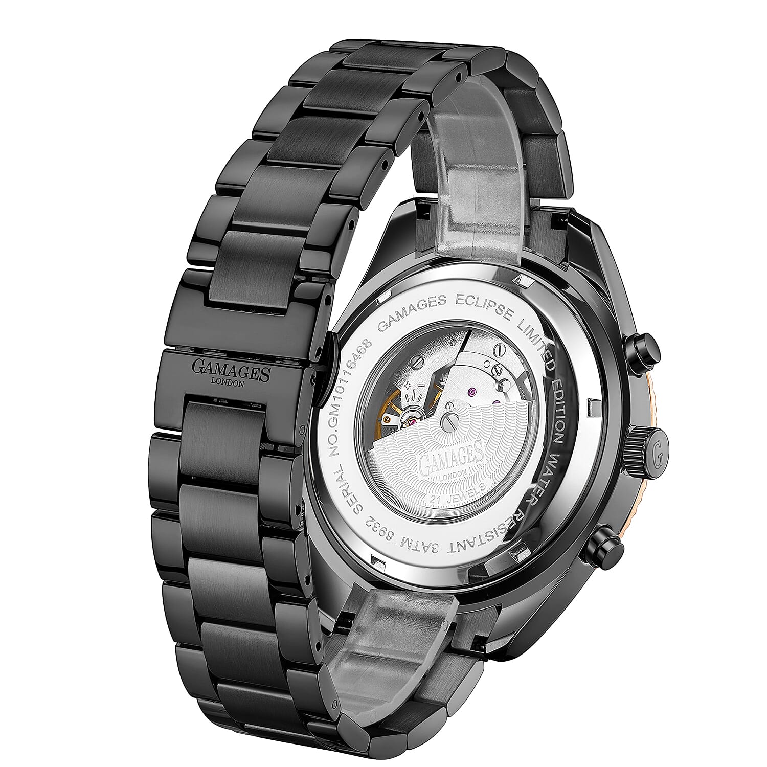 GAMAGES OF LONDON Limited Edition Hand Assembled Automatic Movement Watch - Red and Black 6032663 2