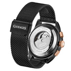 GAMAGES OF LONDON Limited Edition Hand Assembled Cogwheel Automatic Rose Black