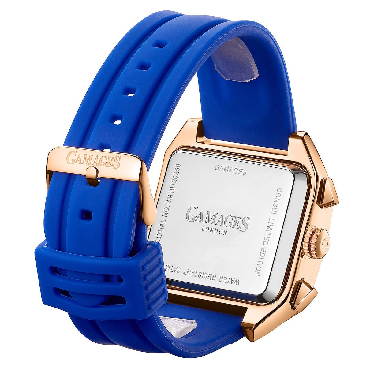 GAMAGES OF LONDON Limited Edition Hand Assembled Consul Automatic Movement Watch Blue and Rose gold 6271482 2