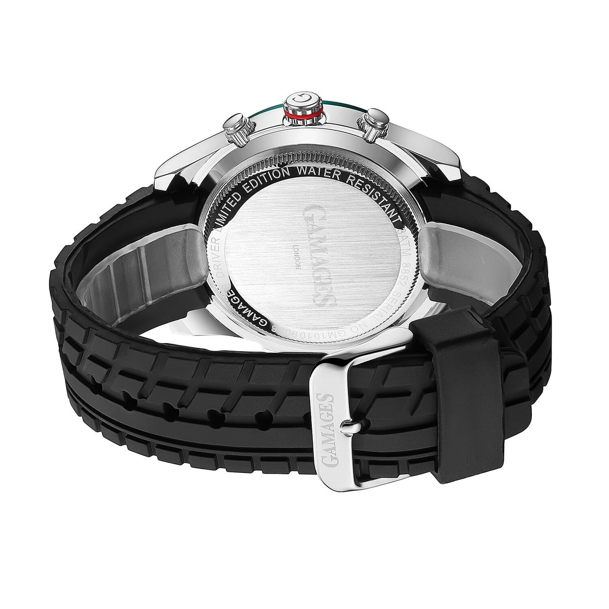 GAMAGES OF LONDON Limited Edition Hand Assembled Driver Automatic Watch - Silver and Grey 6010527 2