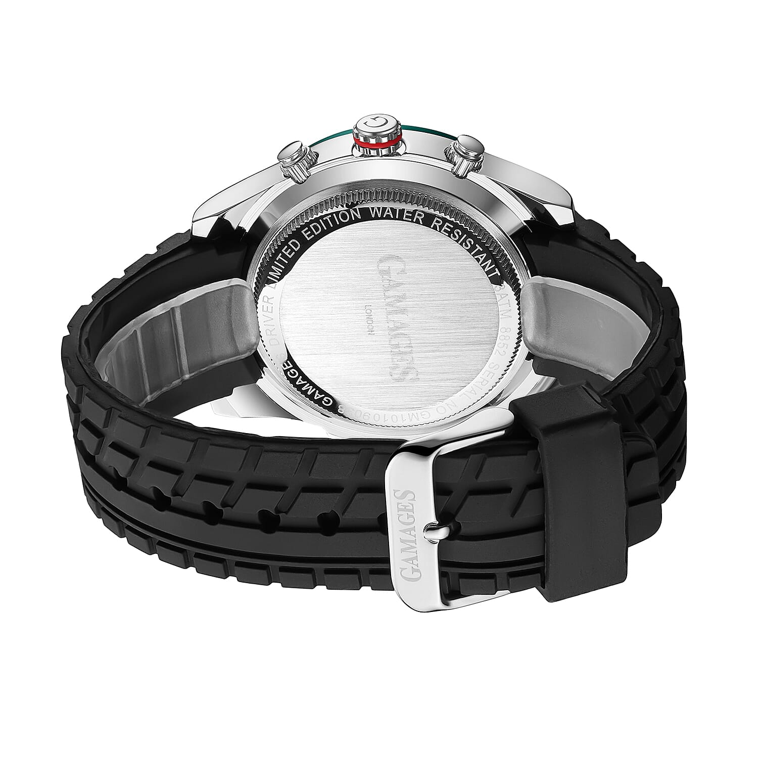 GAMAGES OF LONDON Limited Edition Hand Assembled Driver Automatic Watch - Silver and Grey 6010527 2
