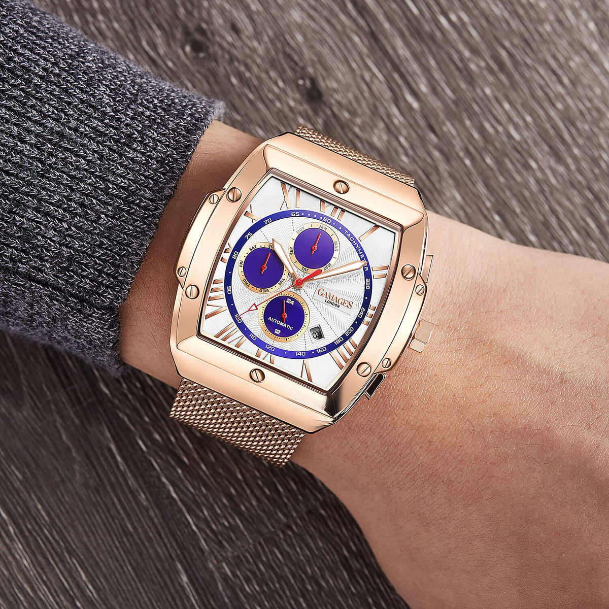 GAMAGES OF LONDON Limited Edition Hand Assembled Eminence Automatic Watch - Rose 6032578 1