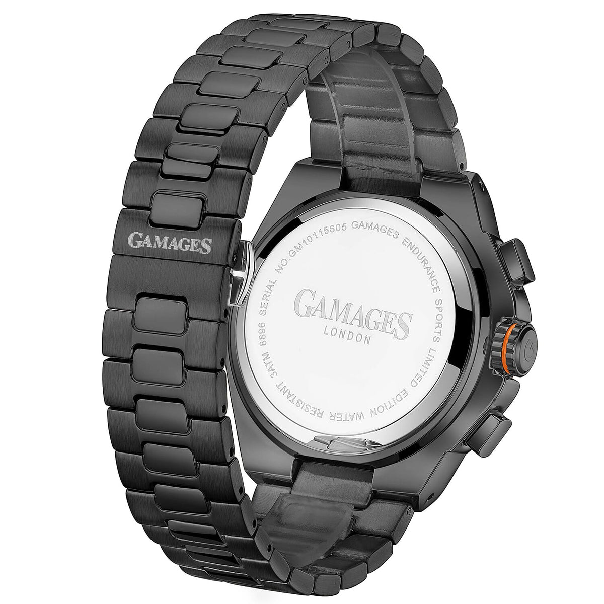 GAMAGES OF LONDON Limited Edition Hand Assembled Endurance Sports Automatic Movement Watch - Orange and Black 6711436 2