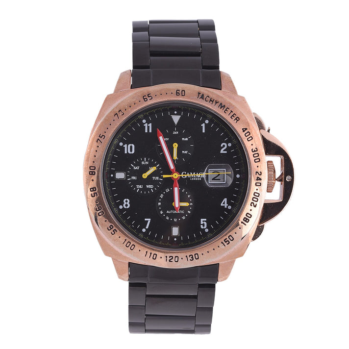 GAMAGES OF LONDON Limited Edition Hand Assembled Momentum Automatic Movement Watch - Black 6254210 1