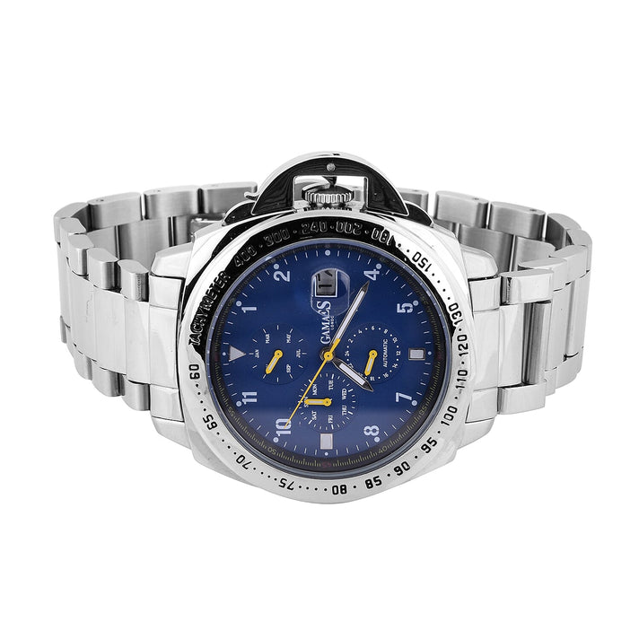 GAMAGES OF LONDON Limited Edition Hand Assembled Momentum Automatic Movement - Blue and Silver 6254211 2