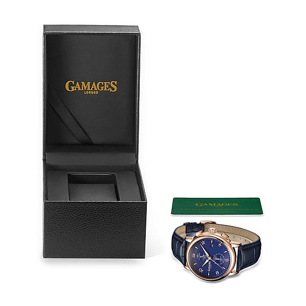 GAMAGES OF LONDON Limited Edition Hand Assembled Mystique Automatic Watch - Blue 3612075 2
