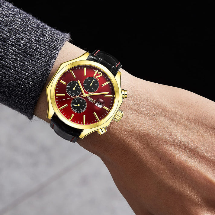 GAMAGES OF LONDON Limited Edition Hand Assembled Opulence Automatic Movement Watch - Red 6851191 2