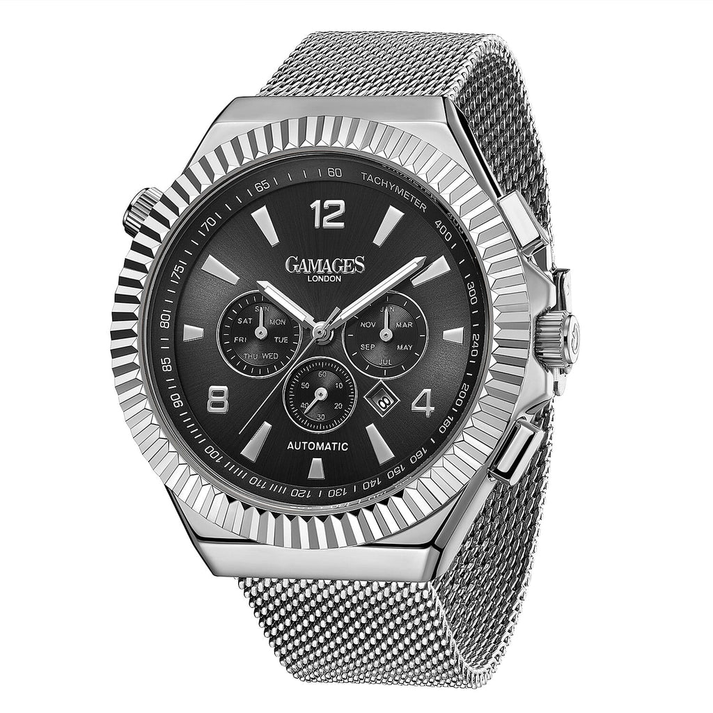 GAMAGES OF LONDON Limited Edition Hand Assembled Opulent Sports Automatic Steel