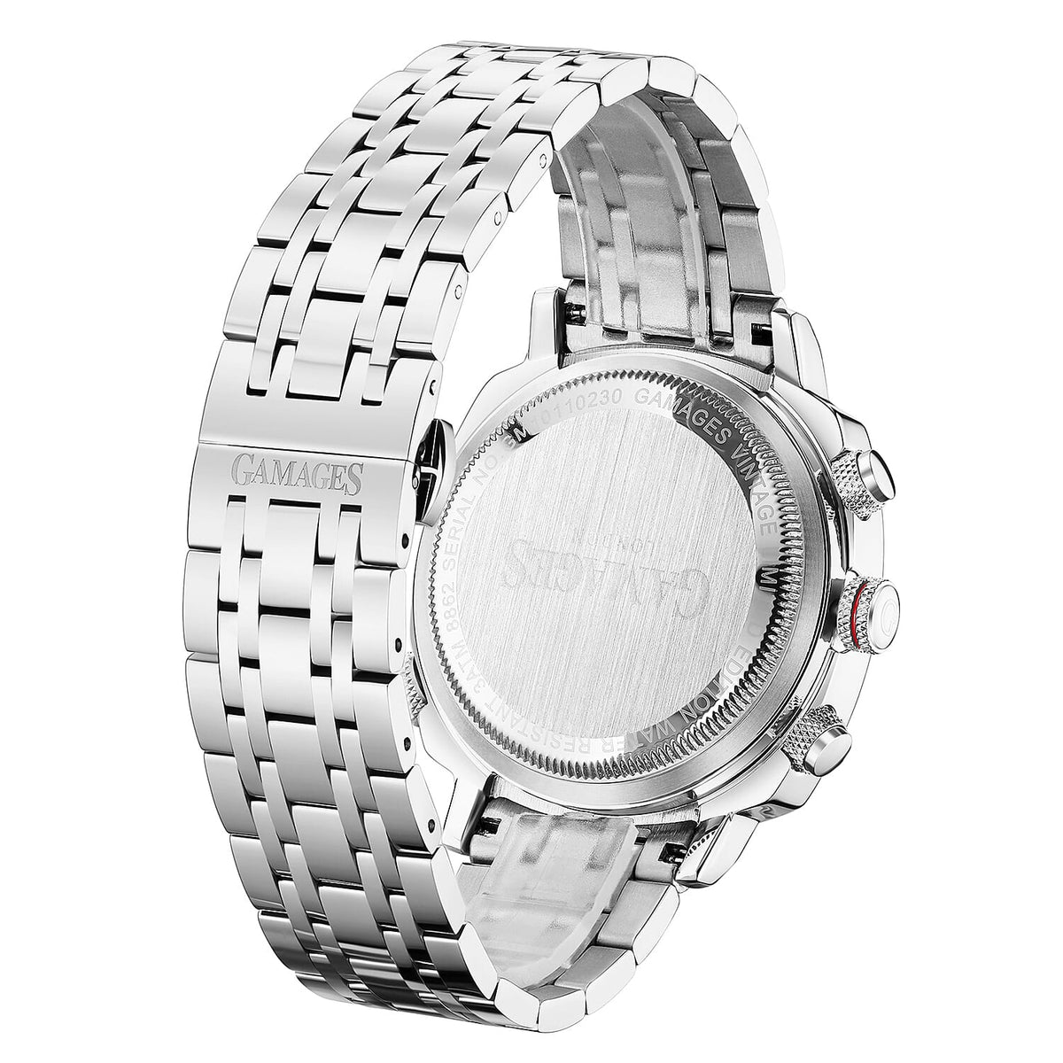 GAMAGES OF LONDON Limited Edition Hand Assembled Retro Automatic Watch - Blue and Silver 6884065 2