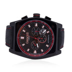 GAMAGES OF LONDON Limited Edition Hand Assembled Retro Calibre Automatic Watch in Black & Red