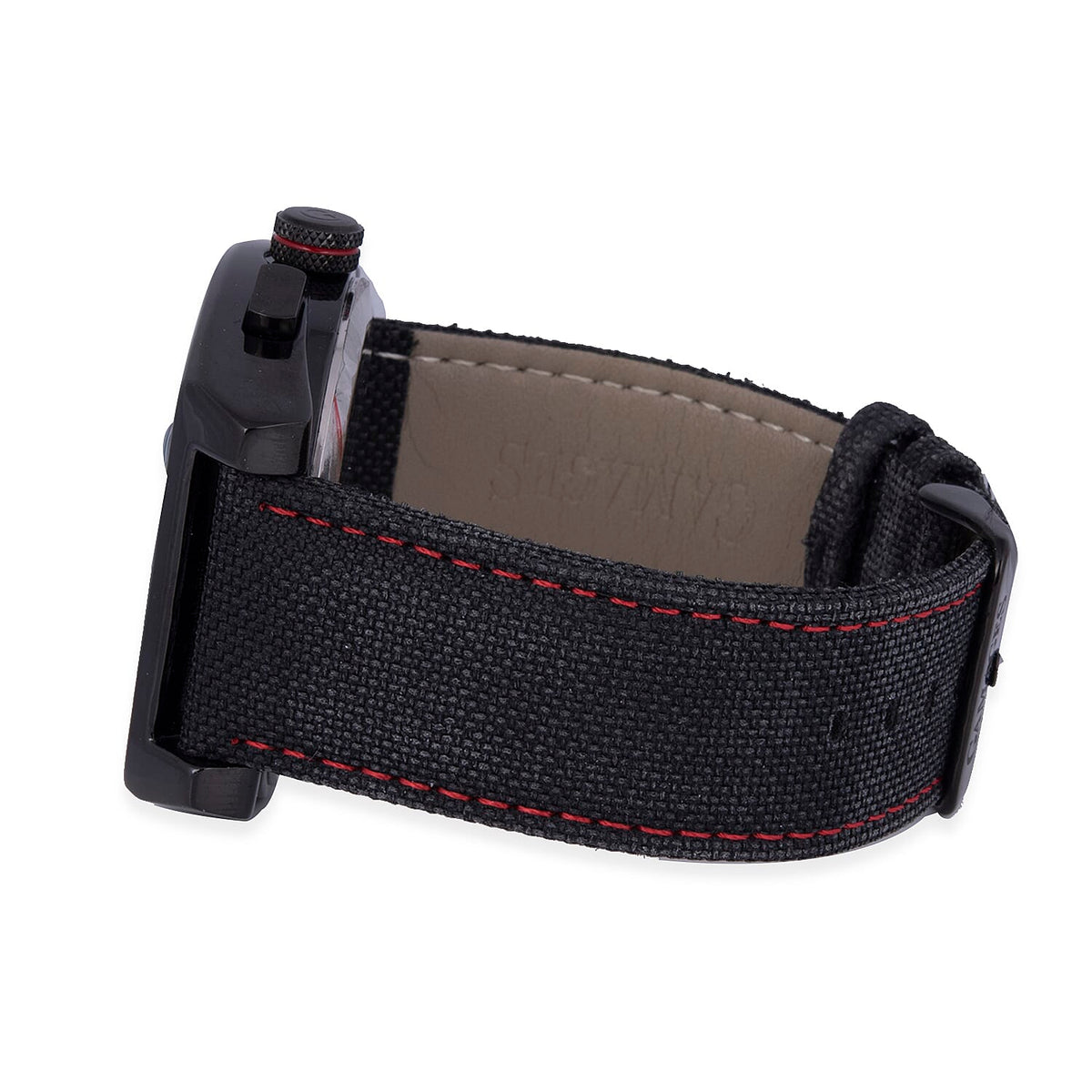 GAMAGES OF LONDON Limited Edition Hand Assembled Retro Calibre Automatic Watch in Black &amp; Red 6280708 5