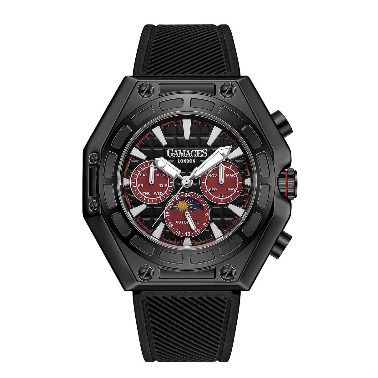 GAMAGES OF LONDON Limited Edition Hand Assembled Vault Automatic Watch - Black 6010529 0