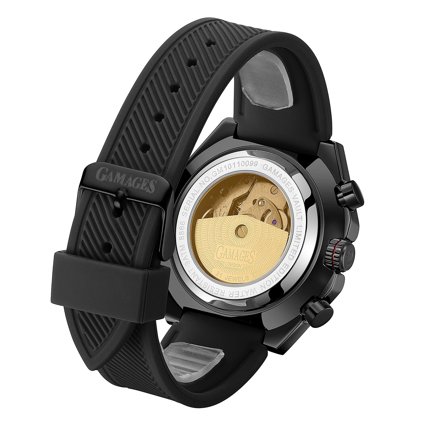 GAMAGES OF LONDON Limited Edition Hand Assembled Vault Automatic Watch - Black 6010529 2