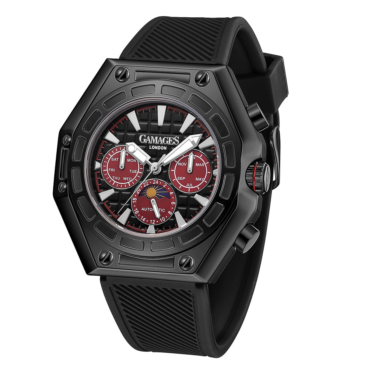 GAMAGES OF LONDON Limited Edition Hand Assembled Vault Automatic Watch - Black 6010529 3