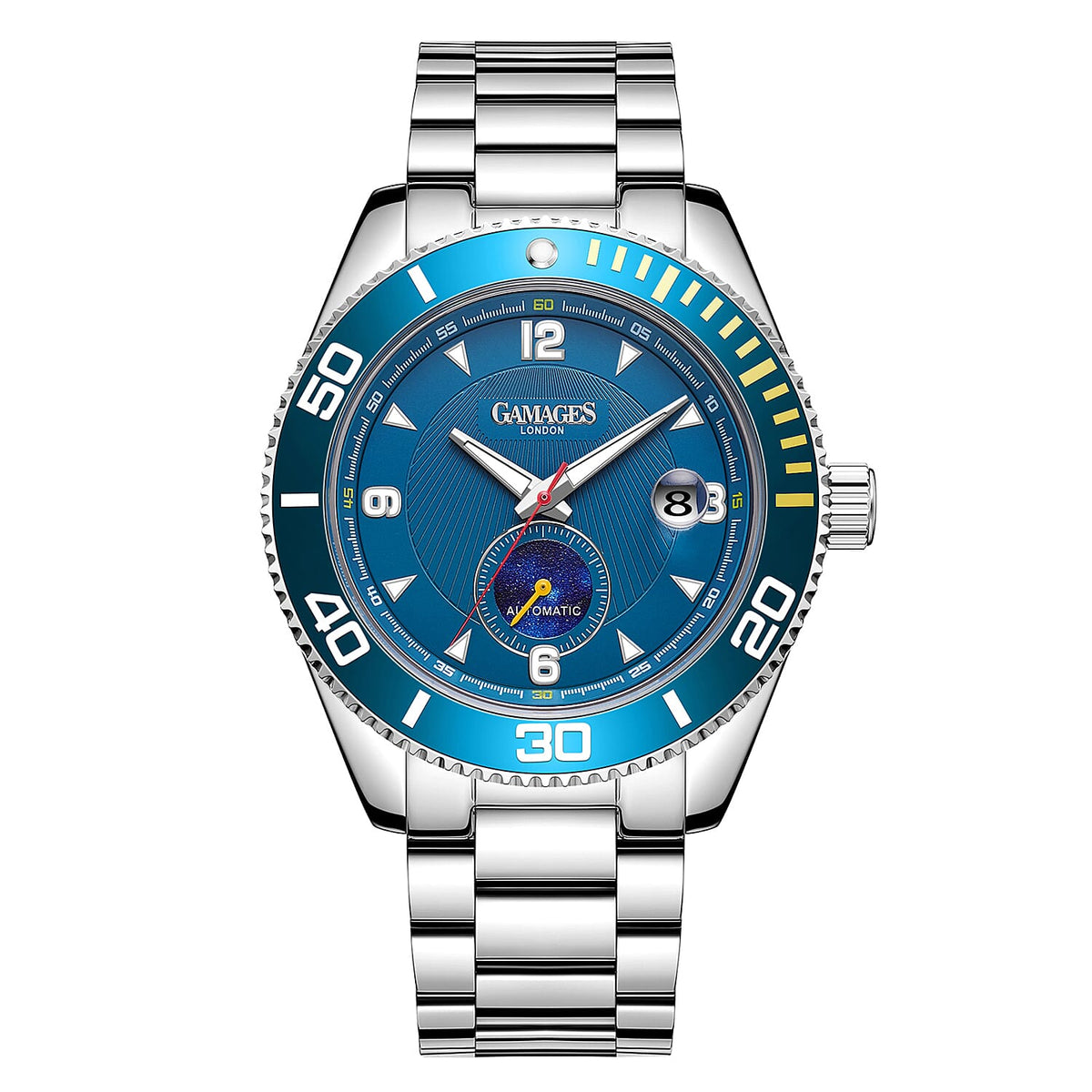 GAMAGES OF LONDON Limited Edition Hand Assembled Vibrant Sports Automatic Watch 6032638 0