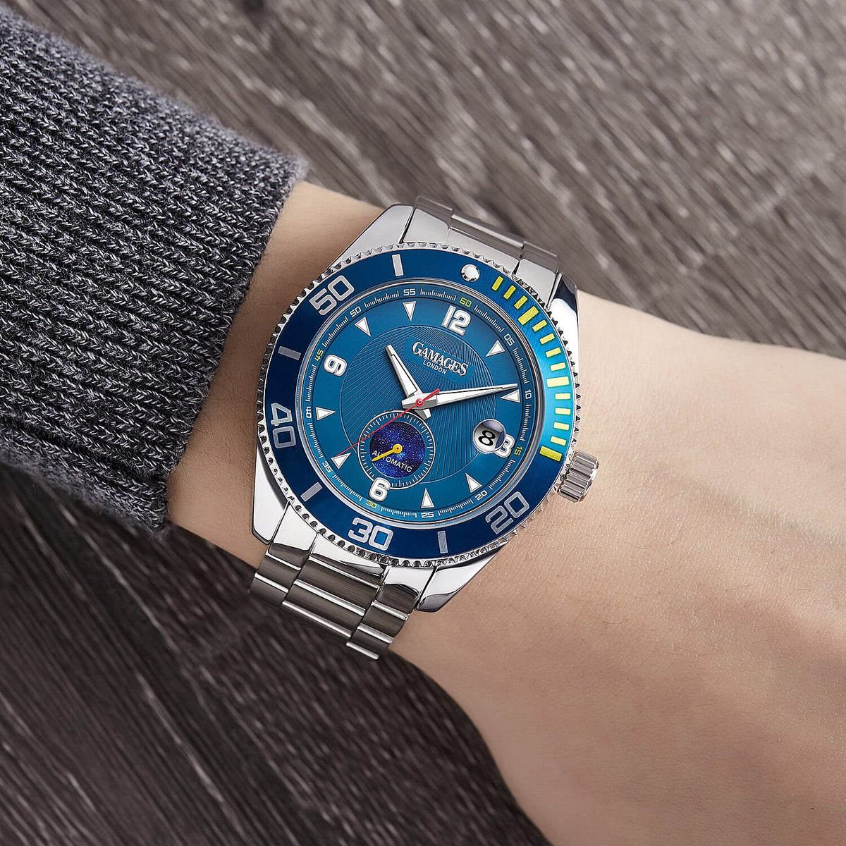 GAMAGES OF LONDON Limited Edition Hand Assembled Vibrant Sports Automatic Watch 6032638 1