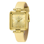 GAMAGES OF LONDON Limited Edition Mermaid Diamond Swiss Quartz Movement, Water Resistant Ladies Watch in Gold Dial and Gold Leather Strap