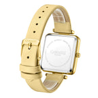 GAMAGES OF LONDON Limited Edition Mermaid Diamond Swiss Quartz Movement, Water Resistant Ladies Watch in Gold Dial and Gold Leather Strap