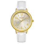 GAMAGES OF LONDON Mantua Diamond Swiss Quartz Movement Water Resistant Ladies Watch with Bone White Leather Strap