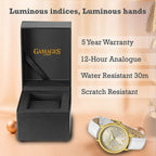 GAMAGES OF LONDON Mantua Diamond Swiss Quartz Movement Water Resistant Ladies Watch with Bone White Leather Strap