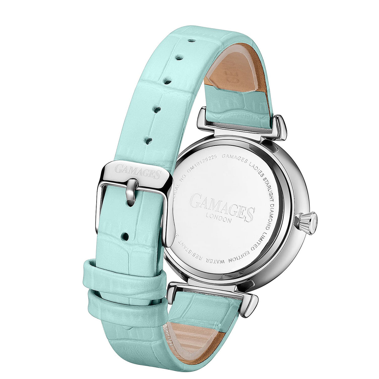 GAMAGES OF LONDON Starlight Swiss Movement with Diamond Studded Women's Watch - Blue 6711193 3