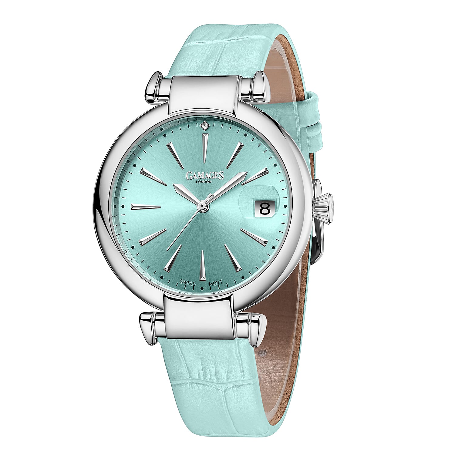 GAMAGES OF LONDON Starlight Swiss Movement with Diamond Studded Women's Watch - Blue 6711193 4