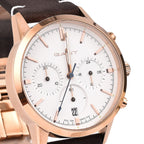 GANT BRADFORD Rose Gold Dial Water Resistant Watch with Brown Leather Strap