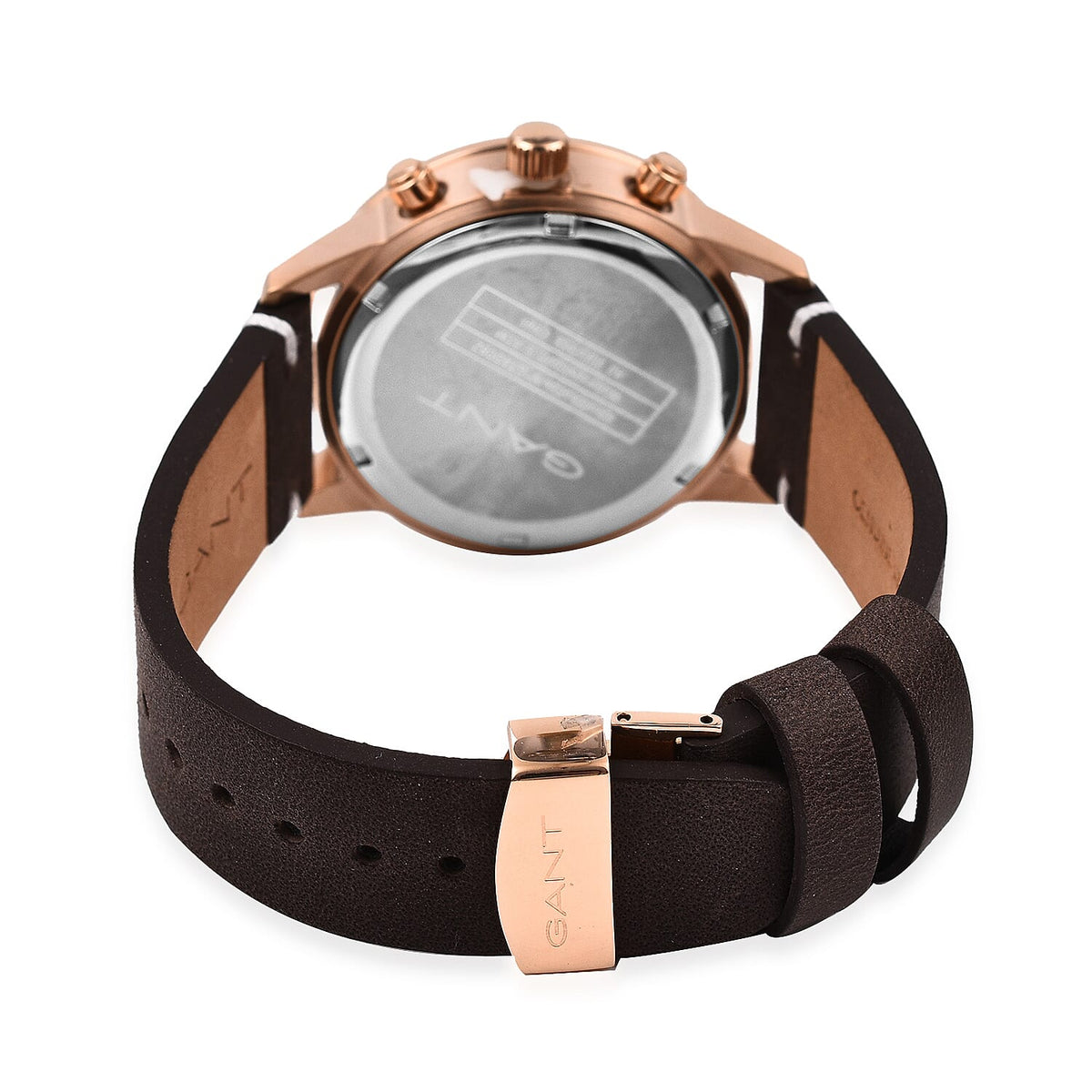GANT BRADFORD Rose Gold Dial Water Resistant Watch with Brown Leather Strap 7571430 5
