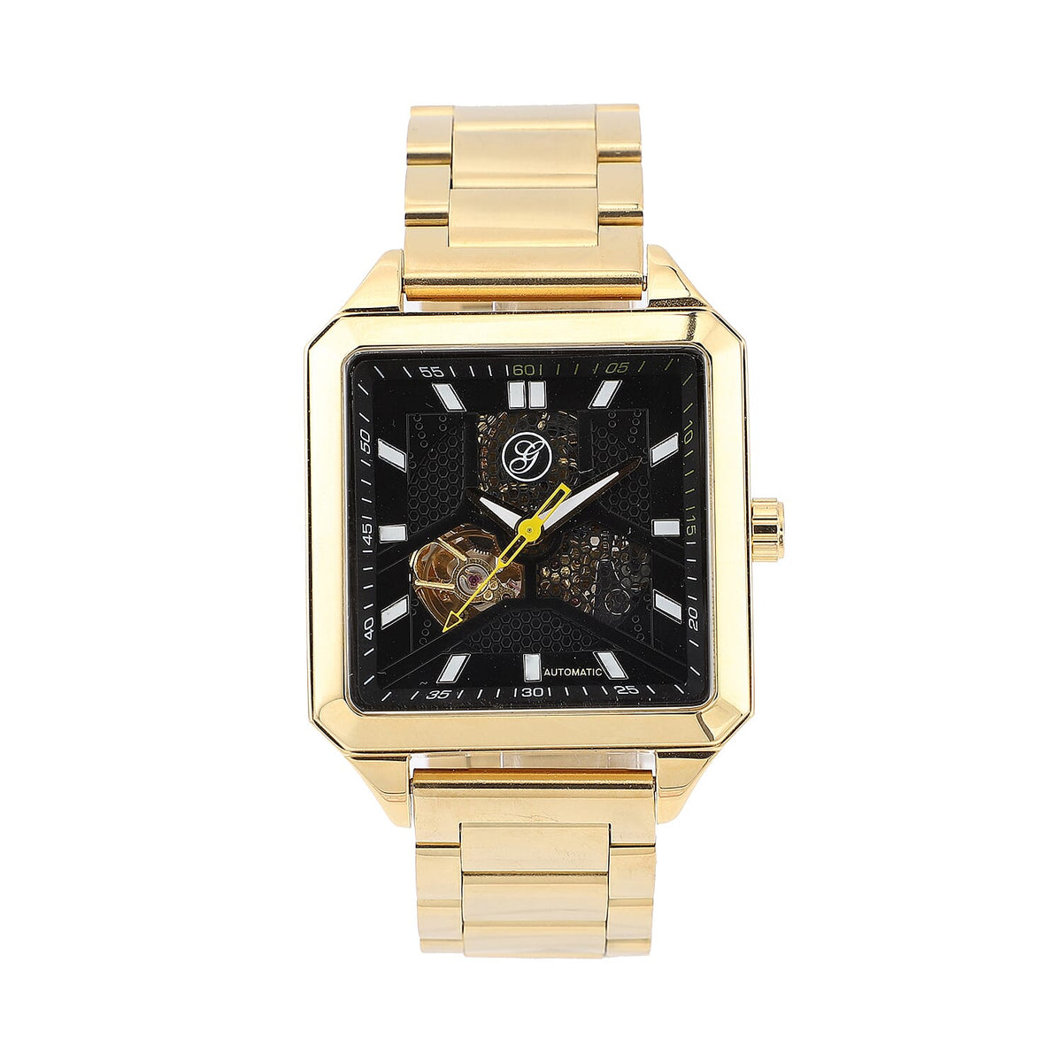 GENOA Automatic Movement 5 ATM Water Resistant Watch - Yellow 6482849 0