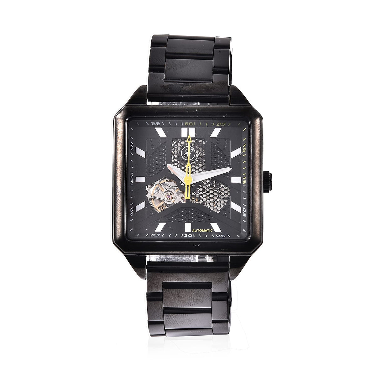 GENOA Automatic Movement Watch With Butterfly Buckle Clasp - Black 6032916 0