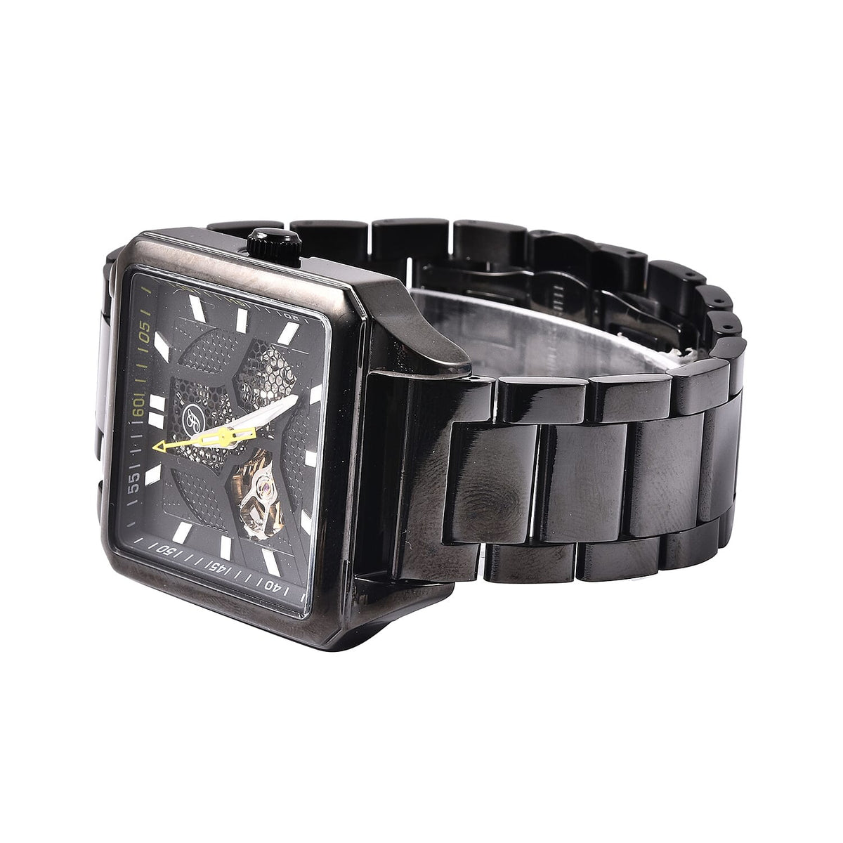 GENOA Automatic Movement Watch With Butterfly Buckle Clasp - Black 6032916 2