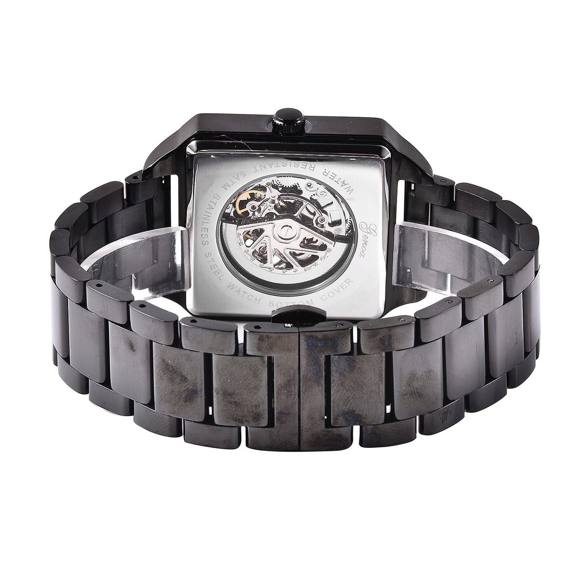 GENOA Automatic Movement Watch With Butterfly Buckle Clasp - Black 6032916 3