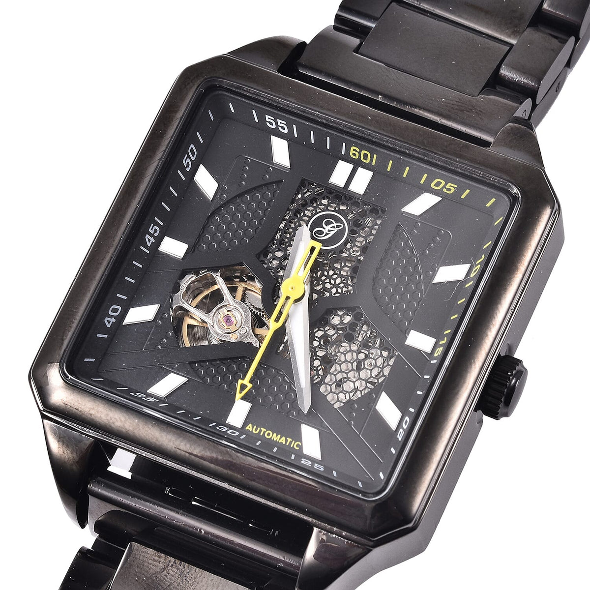 GENOA Automatic Movement Watch With Butterfly Buckle Clasp - Black 6032916 4